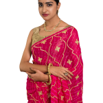 Pink Lehariya Saree | Sikhiya Gotta & Sequin Work on Georgette | Jaipurio Designer Collection